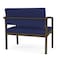 Lesro Lenox Steel Bariatric Chair Metal Frame, Bronze, OH Cobalt Upholstery LS1401 - alternate 2